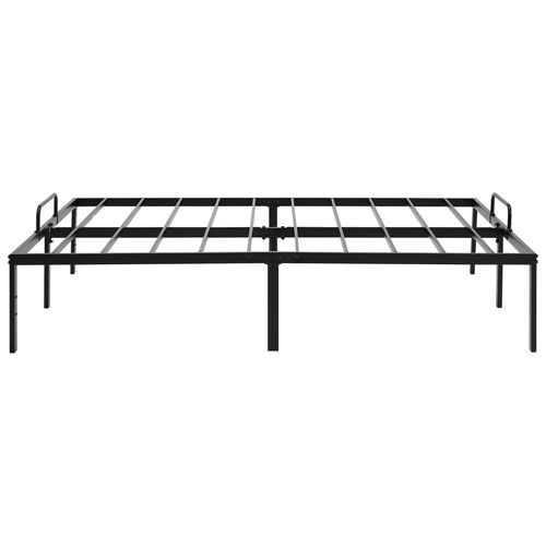 Rylee Modern Bed Double Black, Greenhome 123 Heavy Duty Metal Bed Frame With Headboard And Footboard Brackets