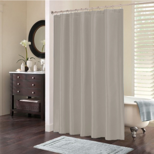 Waterproof Fabric Shower Curtain Liner, Beige Cloth Shower Curtain Liner