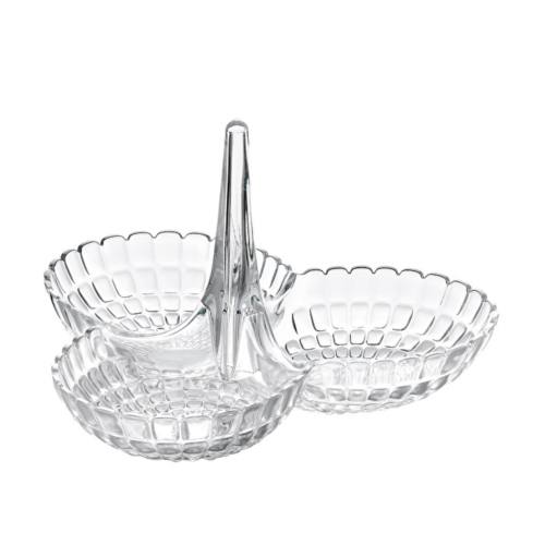 Guzzini Tiffany Set of 2 Hors D'oeuvres Dishes 25x23.5xh15.5cm - Clear