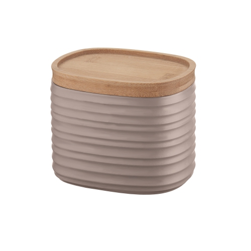 Guzzini Small Storage Jar 500cc - Taupe - Made by Recycling Five - 100% Disposable Water Bottles