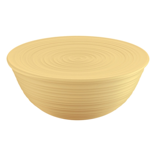 Guzzini Bowl 5000cc with Lid - Made by Recycling Fourteen 100% Disposable Water Bottles - Mustard Yellow