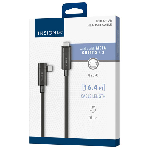 Câble de casque de réalité virtuelle USB-C de 5 m d'Insignia pour Meta Quest 2 et 3 - Exclusivité Best Buy
