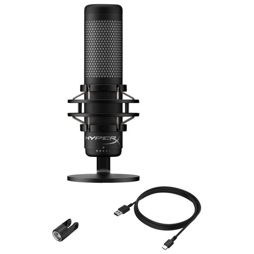 HyperX QuadCast S RGB USB Condenser Microphone - Black | Best Buy