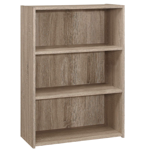 Bookcase 36'' H Dark Taupe with 3 Shelves