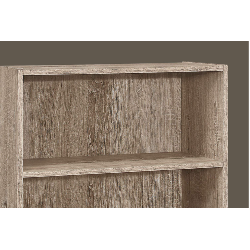 Bookcase 36'' H Dark Taupe with 3 Shelves