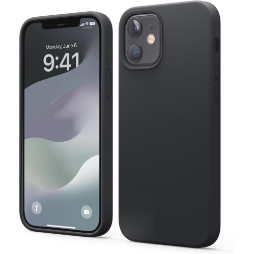 elago Compatible with iPhone 12 Case and Compatible with iPhone 12 Pro Case, Liquid Silicone Case, Full Body Cover, Shockproof, Anti-Scratch Soft Mic