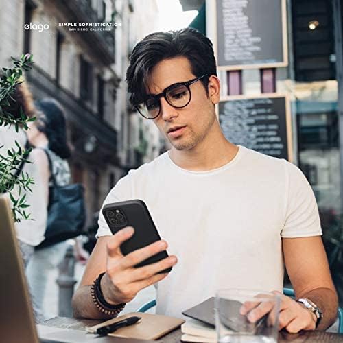 Elago compatible avec l'étui iPhone 12 et compatible avec l'étui iPhone 12 Pro, l'étui en silicone liquide, le couvercle intégral, antichoc, doublure