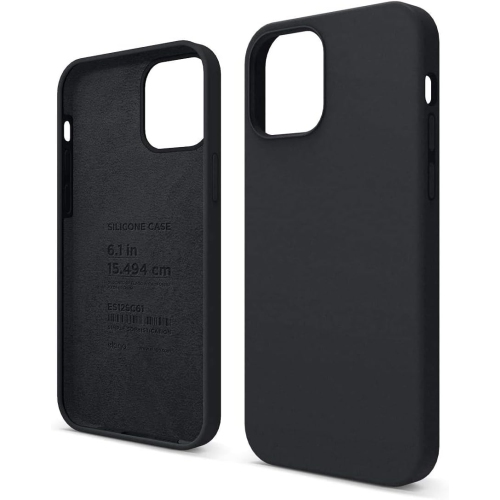 Elago compatible avec l'étui iPhone 12 et compatible avec l'étui iPhone 12 Pro, l'étui en silicone liquide, le couvercle intégral, antichoc, doublure