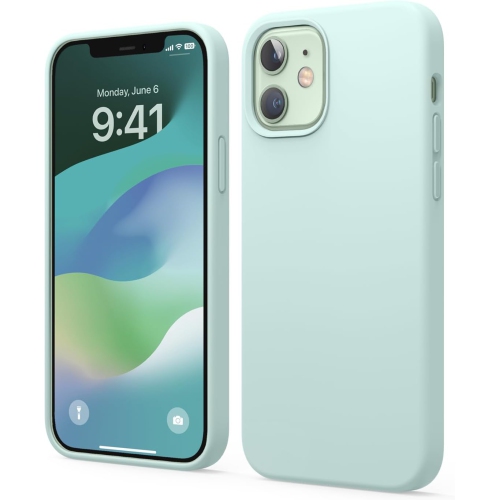 elago Compatible with iPhone 12 Case and Compatible with iPhone 12 Pro Case, Liquid Silicone Case, Full Body Cover, Shockproof, Anti-Scratch Soft Mic