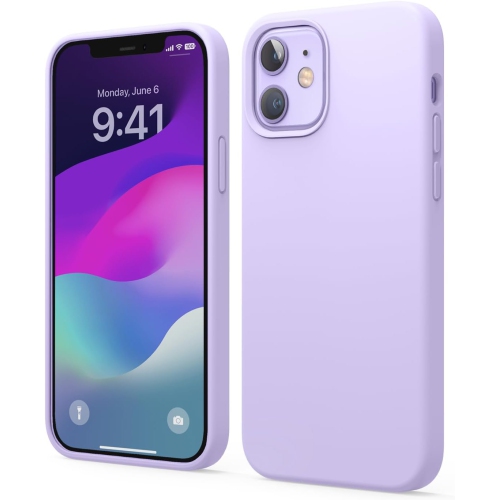 Elago compatible avec l'étui iPhone 12 et compatible avec l'étui iPhone 12 Pro, l'étui en silicone liquide, le couvercle intégral, antichoc, doublure