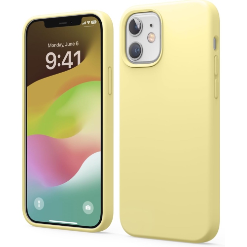 elago Compatible with iPhone 12 Case and Compatible with iPhone 12 Pro Case, Liquid Silicone Case, Full Body Cover, Shockproof, Anti-Scratch Soft Mic