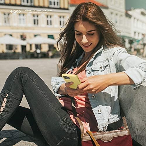 Elago compatible avec l'étui iPhone 12 et compatible avec l'étui iPhone 12 Pro, l'étui en silicone liquide, le couvercle intégral, antichoc, doublure