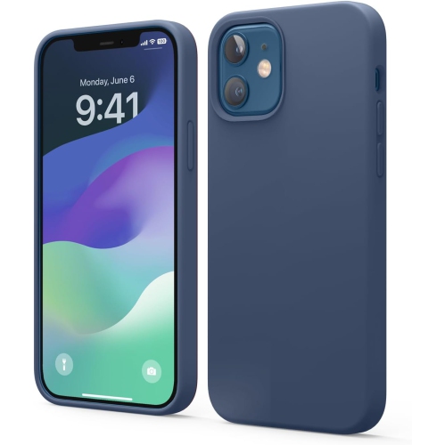 ELAGO  Compatible \w Iphone 12 Case And Compatible \w Iphone 12 Pro Case, Liquid Silicone Case, Full Body Cover, Shockproof, Anti-Scratch Soft