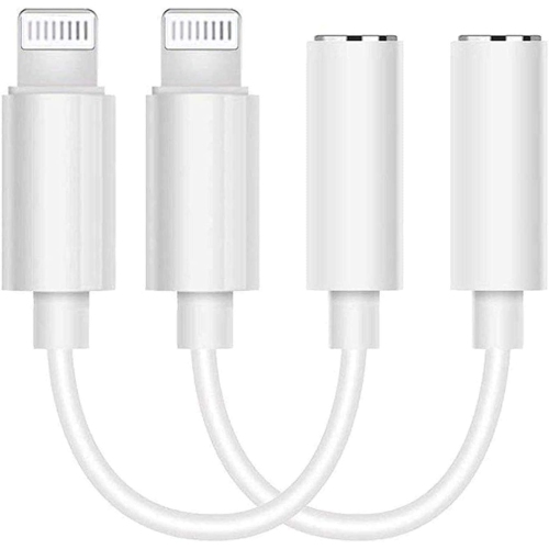Apple MFi Certified] iPhone Dongle Headphone Adapter, Lightning to