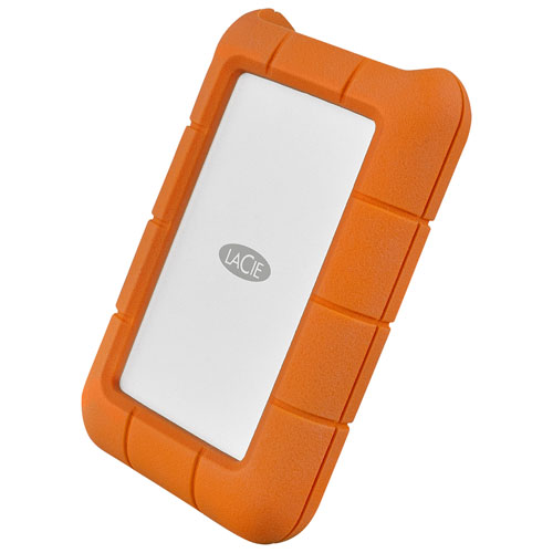 LaCie Rugged 5TB USB-C Portable External Hard Drive for PC/Mac  (STFR5000800) - Orange