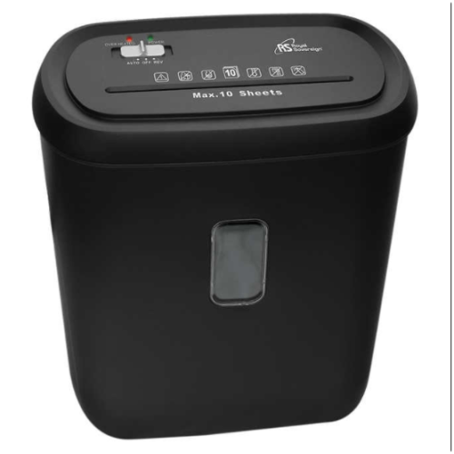 10-Sheet Cross-Cut Paper Shredder, Credit Card Shredders for Home Office Use, 5.5 Gallons Large Wastebasket