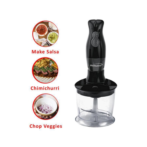 Brentwood Hand Blender and Food Processor with Balloon Whisk