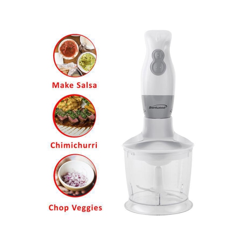 Brentwood Hand Blender and Food Processor with Balloon Whisk
