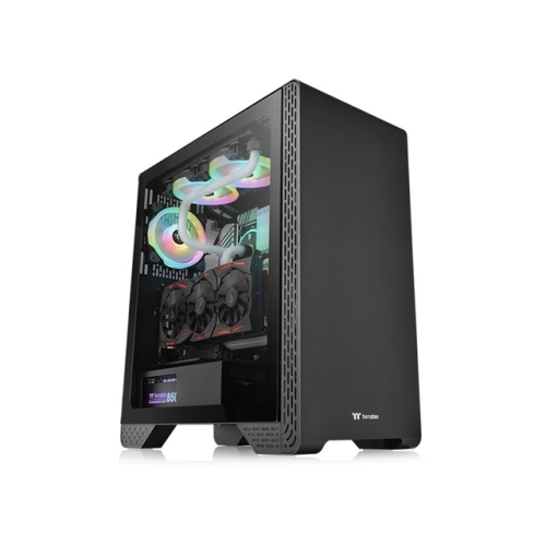 Thermaltake Case CA-1P5-00M1WN-00 S300 tempered glass Black Mid-Tower ATX 120mm fan SPCC Retail