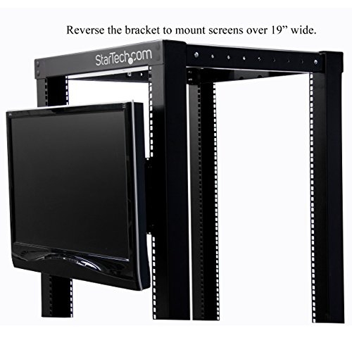 StarTech 4U Universal VESA LCD Monitor Mounting Bracket for 19-inch Rack or Cabinet - TAA Compliant - Cold-Pressed Steel Br...