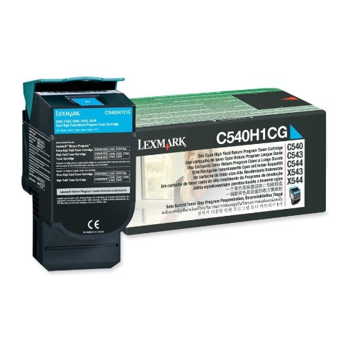 Lexmark C540H1CG C540H1CG High-Yield Toner, 2000 Page-Yield, Cyan