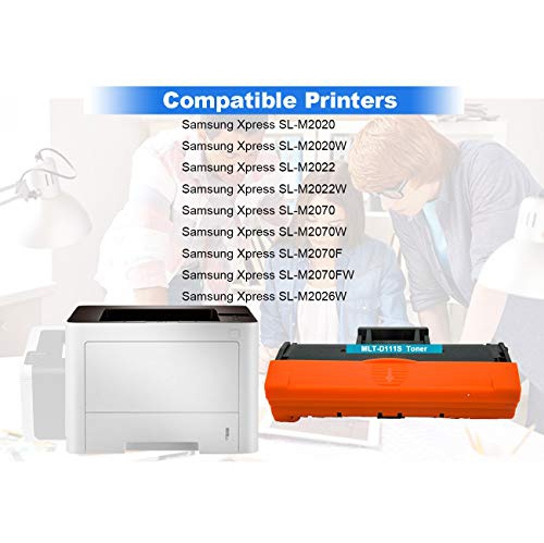 InkSpire MLT-D111S MLTD111S D111S Toner for Samsung Xpress M2020W M2020 M2070 M2070W M2022 M2022W M2070F M2070FW M2026W (Bl...