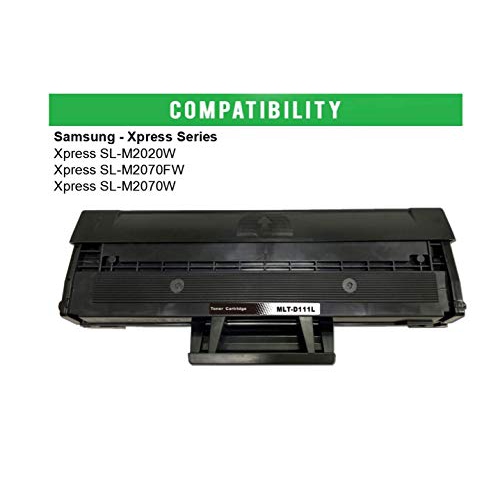 High Yield 2 Pack Toner Cartridge MLT-D111L Compatible Black Toner Cartridge for Samsung MLT-D111L and Samsung MLT-D111S To...