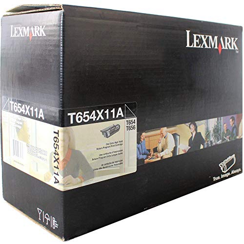 Marque Lexmark authentique, fabricant d’origine T654X11A Programme de retour de cartouche d’encre en poudre noire à très haut rendement pour T654, T6