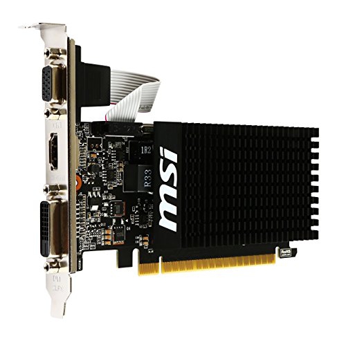 MSI NVIDIA GeForce GT710 Equipped with GDDR3 2GB Graphics Board VD5931 GT710 2GD3H LP