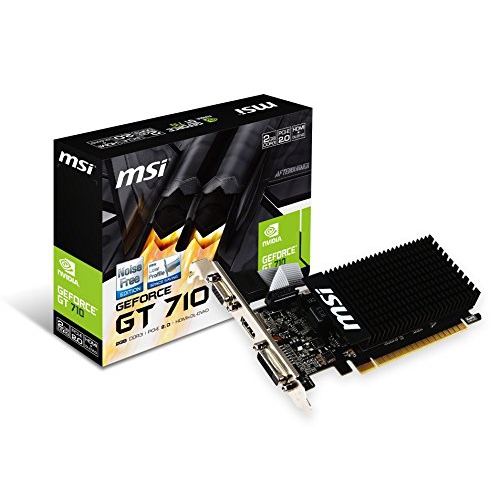 MSI NVIDIA GeForce GT710 Equipped with GDDR3 2GB Graphics Board VD5931 GT710 2GD3H LP