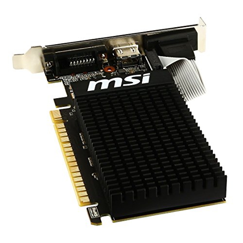 MSI NVIDIA GeForce GT710 Equipped with GDDR3 2GB Graphics Board VD5931 GT710 2GD3H LP
