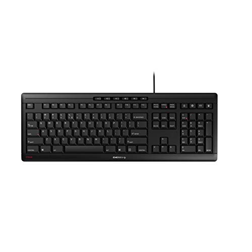 CHERRY  Stream Keyboard - USB Keyboard - Sx Scissors Mechanism - Wired - Gs Approval - Qwerty Business Keyboard – In Black
