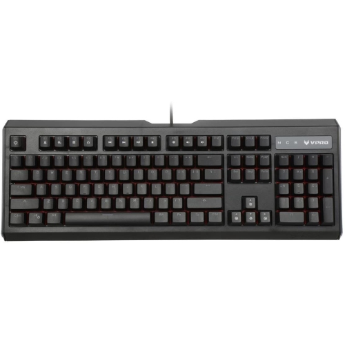 RAPOO VPRO V500L Mechanical Gaming Keyboard, Red Switches, Red LED, Aluminum Frame, 6 ft. Braided Cable Wire