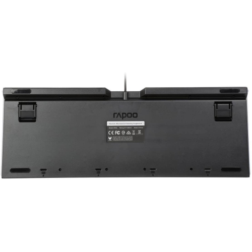 RAPOO VPRO V500L Mechanical Gaming Keyboard, Red Switches, Red LED, Aluminum Frame, 6 ft. Braided Cable Wire