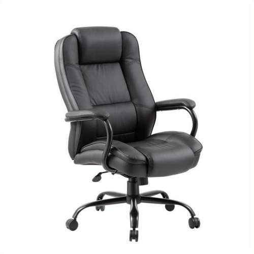 SCRANTON & CO  Faux Leather Heavy Duty Executive Office Chair In In Black