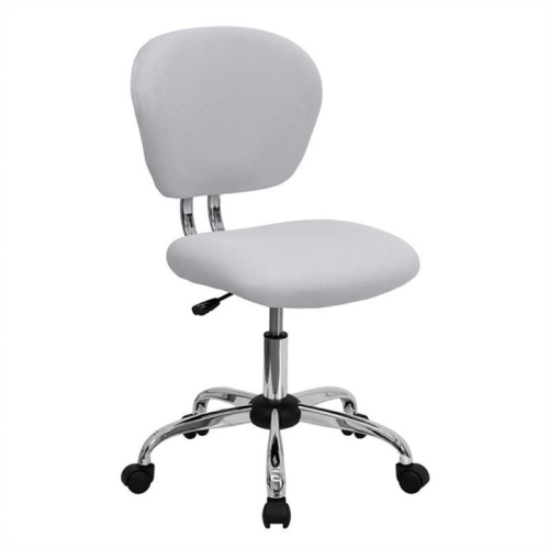 SCRANTON & CO  Mid-Back Mesh Task Office Chair In White