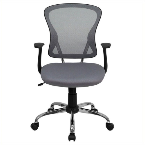 SCRANTON & CO  Mid-Back Mesh Office Chair In Gray