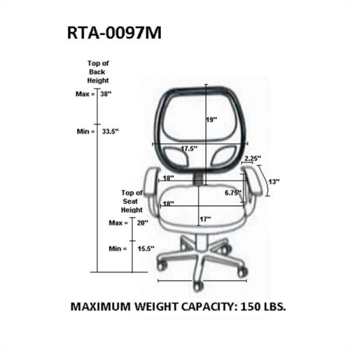 Scranton & Co Mesh Office Chair in Black