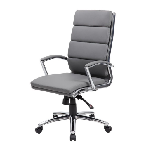 Scranton & Co 20''-23'' Modern Fabric Executive Chair in Gray