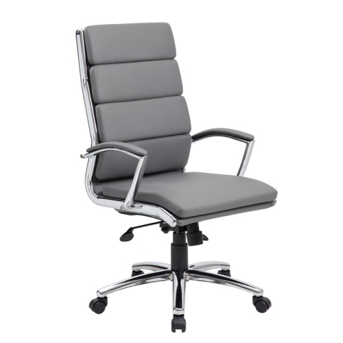 Scranton & Co 20''-23'' Modern Fabric Executive Chair in Gray