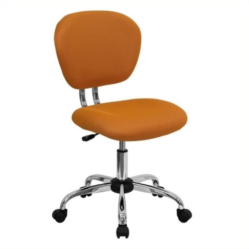 SCRANTON & CO  Mid-Back Mesh Task Office Chair In Orange