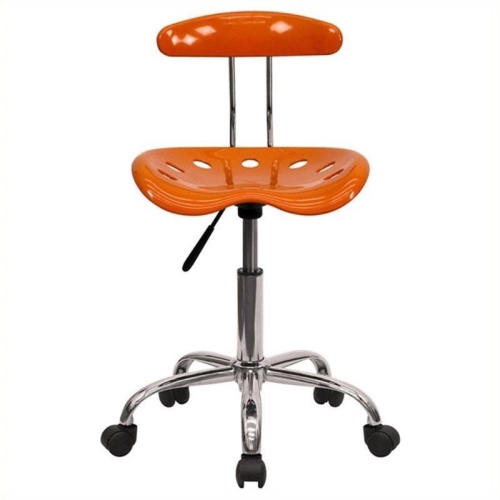 SCRANTON & CO  Office Chair In Orange And Chrome