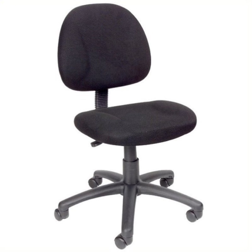 Scranton & Co Fabric Upholstered Adjustable Office Chair in Black