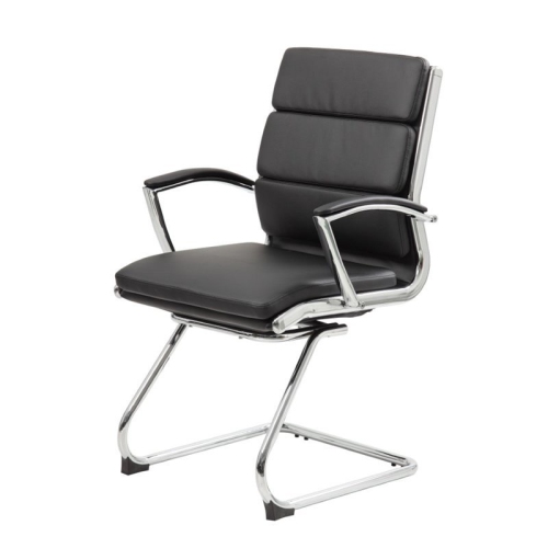 KINGFISHER LANE  Modern Fabric Executive Guest Chair In In Black