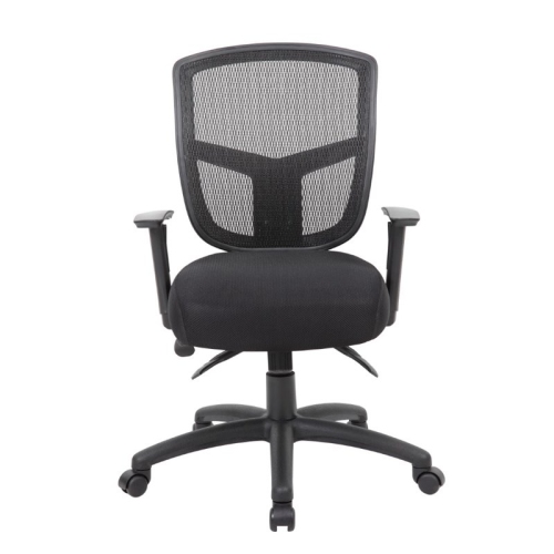Scranton & Co Transitional Fabric Upholstered Task Chair in Gray/Black