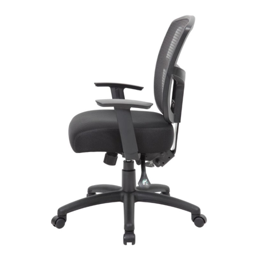 Scranton & Co Transitional Fabric Upholstered Task Chair in Gray/Black