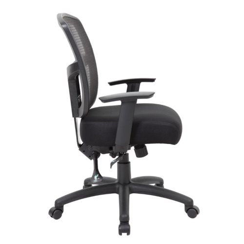 Scranton & Co Transitional Fabric Upholstered Task Chair in Gray/Black