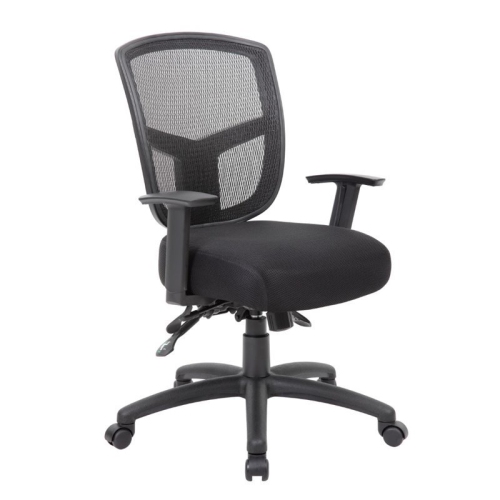 Scranton & Co Transitional Fabric Upholstered Task Chair in Gray/Black