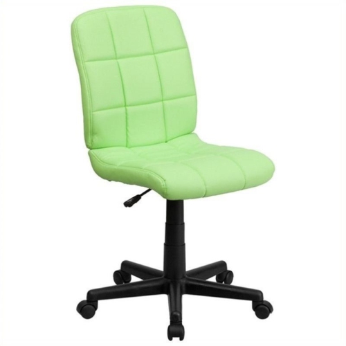 SCRANTON & CO  Faux Leather Mid-Back Office Chair In Green