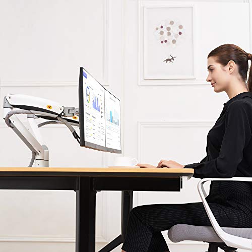 NB North Bayou Dual Monitor Desk Mount Stand Full Motion Swivel Computer Monitor Arm Fits 2 Screens up to 32'' with Load Ca...